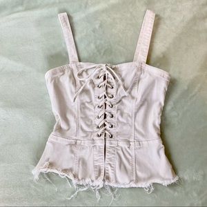 Reformation Lexi Bustier in Ivory - 2